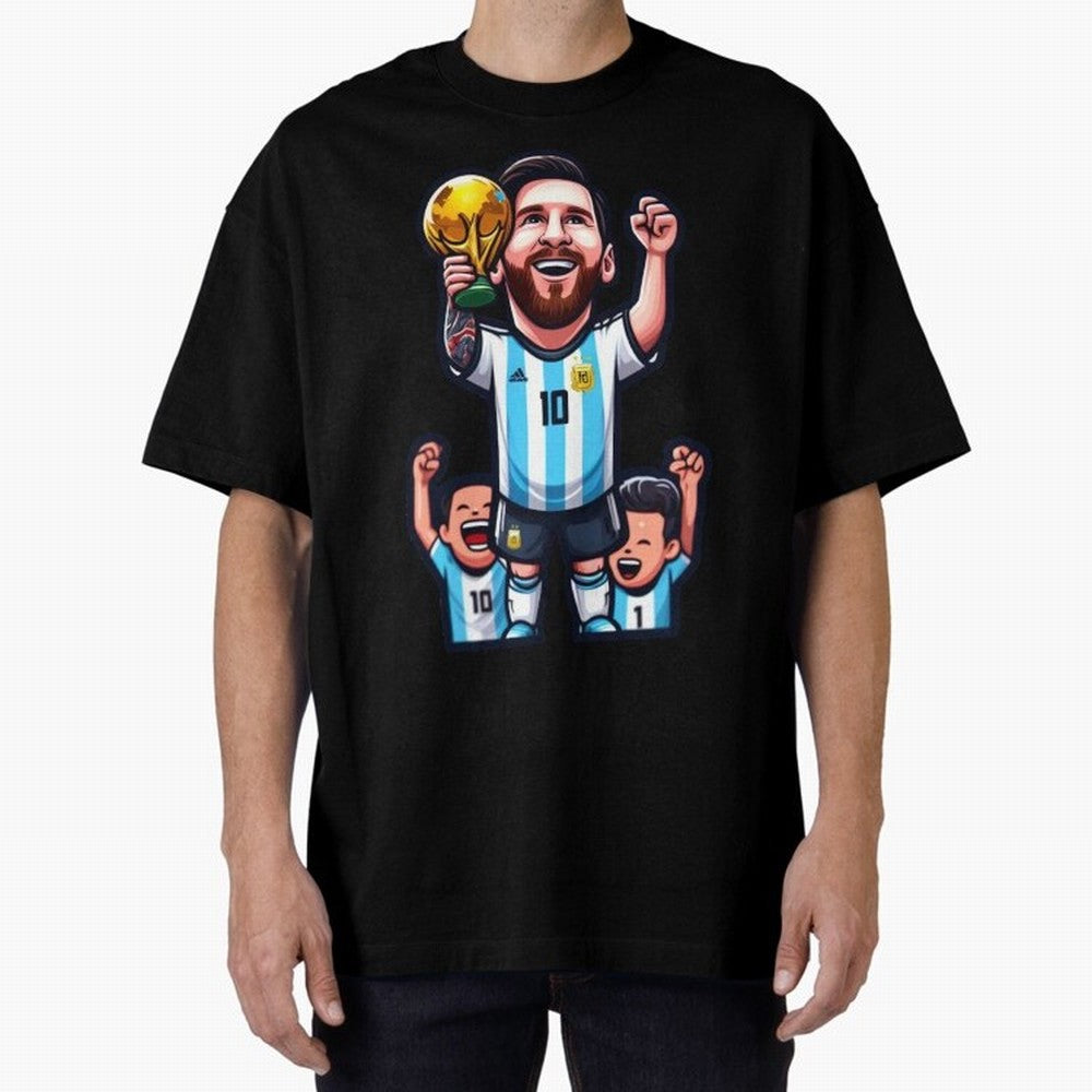 Lionel Messi Digital Print on T-Shirt Classic T-Shirt Upgrade Match Day Hype around FIFA World Cup 2026, Mbappe, England and Germany, Stadium Chants, National Pride, Trophy Dreams and Unforgettable Football Memories; Built for Supporters Chasing