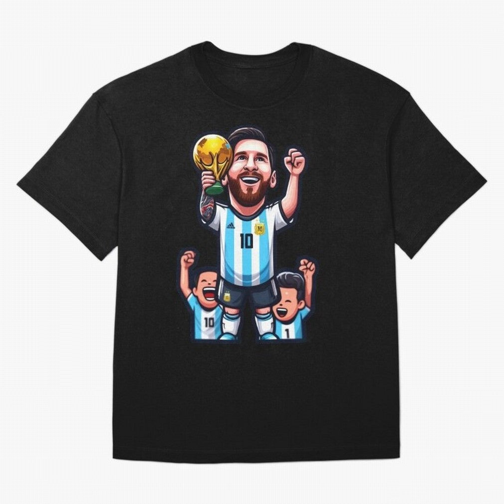 Lionel Messi Digital Print on T-Shirt Classic T-Shirt Upgrade Match Day Hype around FIFA World Cup 2026, Mbappe, England and Germany, Stadium Chants, National Pride, Trophy Dreams and Unforgettable Football Memories; Built for Supporters Chasing