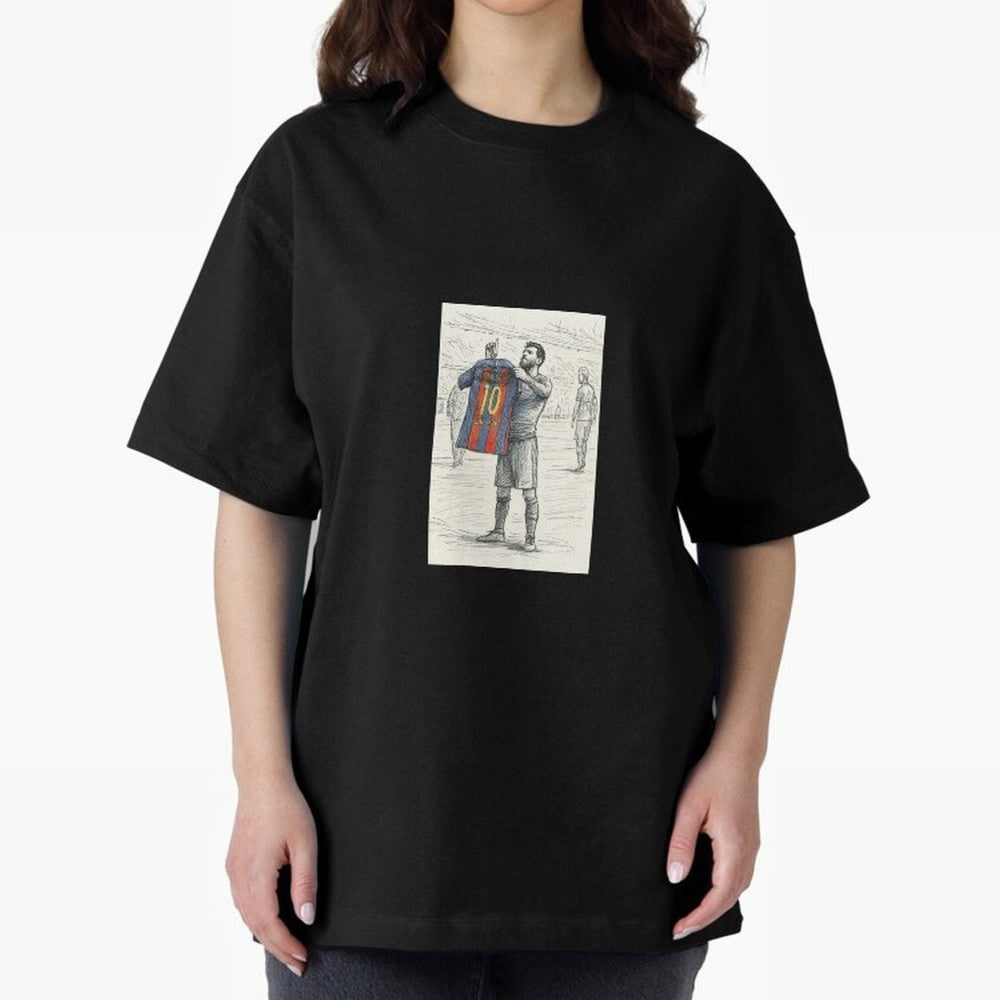 Lionel Messi Iconic Celebration Urban Sketch Classic T-Shirt Embrace Global Football Passion for FIFA World Cup 2026 Group Stage, Featuring Cristiano Ronaldo, Argentina, Worldwide Fan Energy, Dramatic Goals, Stadium Lights and Championship