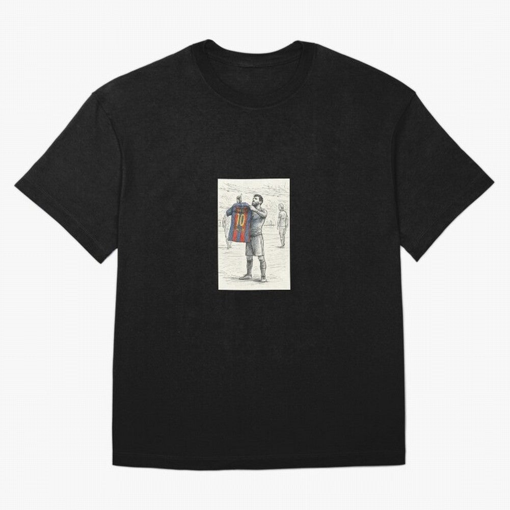 Lionel Messi Iconic Celebration Urban Sketch Classic T-Shirt Embrace Global Football Passion for FIFA World Cup 2026 Group Stage, Featuring Cristiano Ronaldo, Argentina, Worldwide Fan Energy, Dramatic Goals, Stadium Lights and Championship