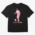 Lionel Messi illustration Oversized T-Shirt Show Championship Spirit for the FIFA World Cup 2026 USA Canada Mexico Journey through Neymar Highlights, Netherlands Pride, Tournament Hype, Historic Matchups, Family Viewing Parties and Global Sports