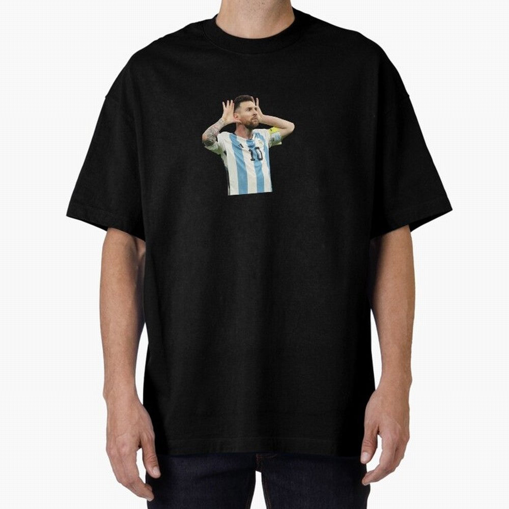 Lionel Messi Argentina Celebration Sticker Oversized T-Shirt Keep Football History Alive during FIFA World Cup 2026 Group Stage Spirit, Featuring England, France and Netherlands, Messi, CR7 and Mbappe, Champion Mindset, Group Stage Buzz, Knockout