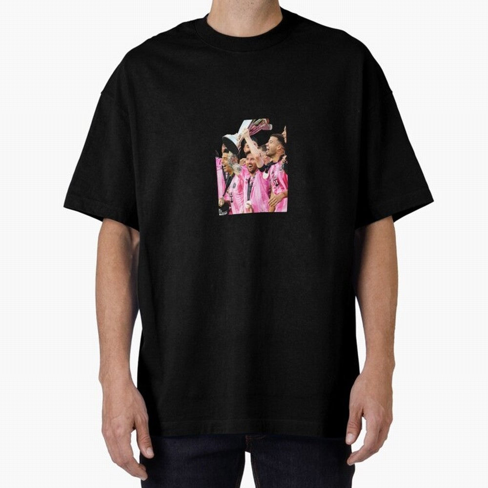 Inter Miami MLS Oversized T-Shirt Bring Home Global Football Passion for FIFA World Cup 2026, Connected to Haaland, Portugal, Spain and Germany, Retro Football Energy, Iconic Rivalries, Trophy Chase Drama and Stadium Atmosphere; Made for Collectors