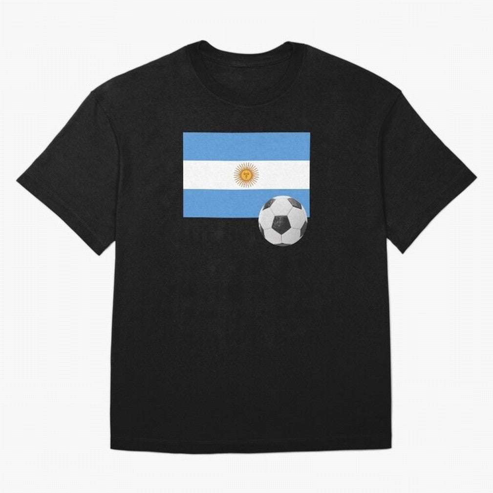 Flag of Argentina with a Football Oversized T-Shirt Embrace FIFA World Cup 2026 Group Stage Spirit, Built around Germany, Haaland, Goal Celebration Energy, Supporter Heritage, Football Icons and Worldwide Tournament Joy; Created for Match Day