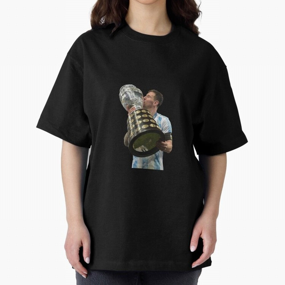 Messi Cup Oversized T-Shirt Celebrate the Magic of the FIFA World Cup 2026 USA Canada Mexico Journey through Messi Highlights, Portugal Pride, Football Passion, Legendary Performances, Festival Vibes and Supporter Community; Made for Die Hard