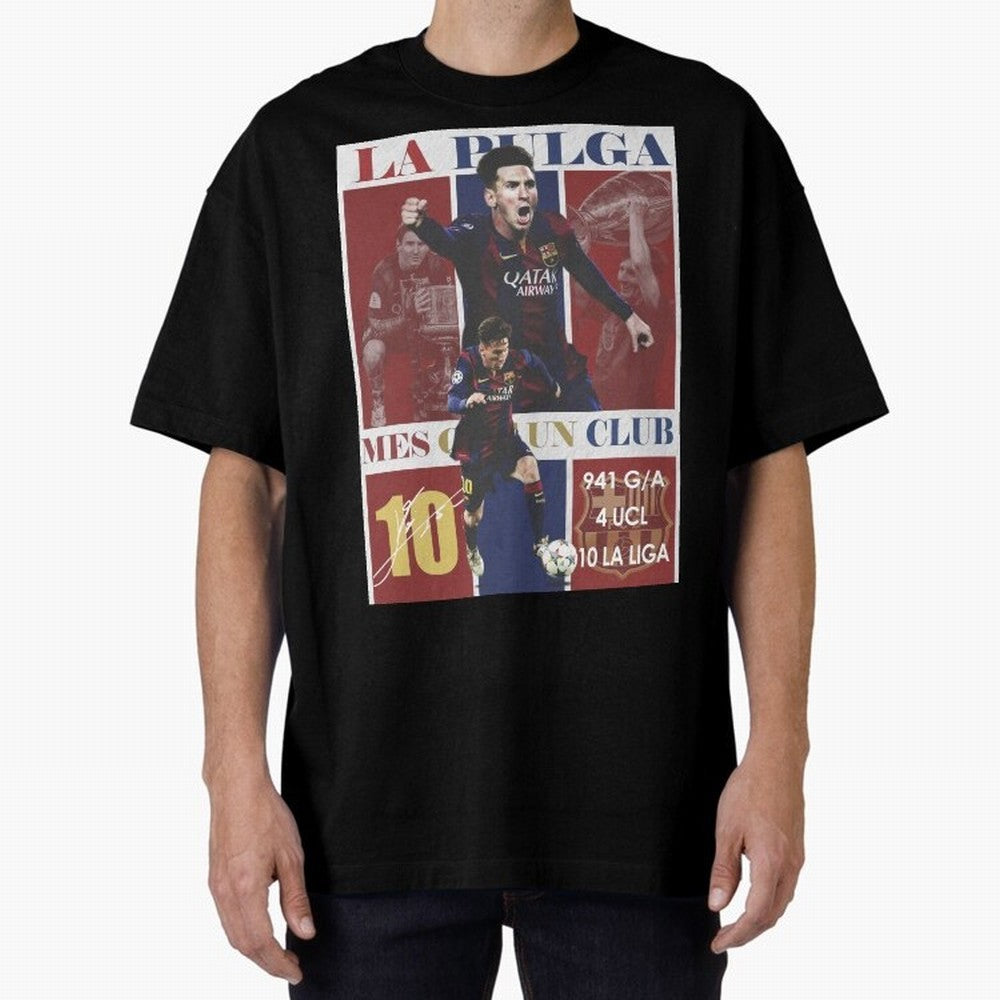 Lionel Messi 2015 Barcelona Poster- Iconic La Liga Hero Art Print Classic T-Shirt Support Global Football Passion for FIFA World Cup 2026 USA Canada Mexico, Built around CR7 and Messi, England, France and Netherlands, Worldwide Fan Energy, Dramatic