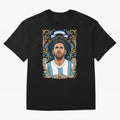 Lionel Messi Argentina Football Legend - Ornate Portrait Classic T-Shirt Celebrate Soccer Greatness during Match Day Hype around FIFA World Cup 2026, Messi, Brazil, Vintage Soccer Flavor, Modern Football Stars, National Flags and Final Night