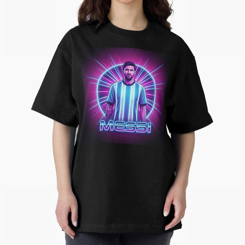 ?Argentina Football Legend Messi Cyberpunk Retro Futurist Design (Version 4) Classic T-Shirt Represent Football Lovers during Match Day Hype around FIFA World Cup 2026, CR7 and Messi, France, Global Supporter Spirit, Legendary Goals, National