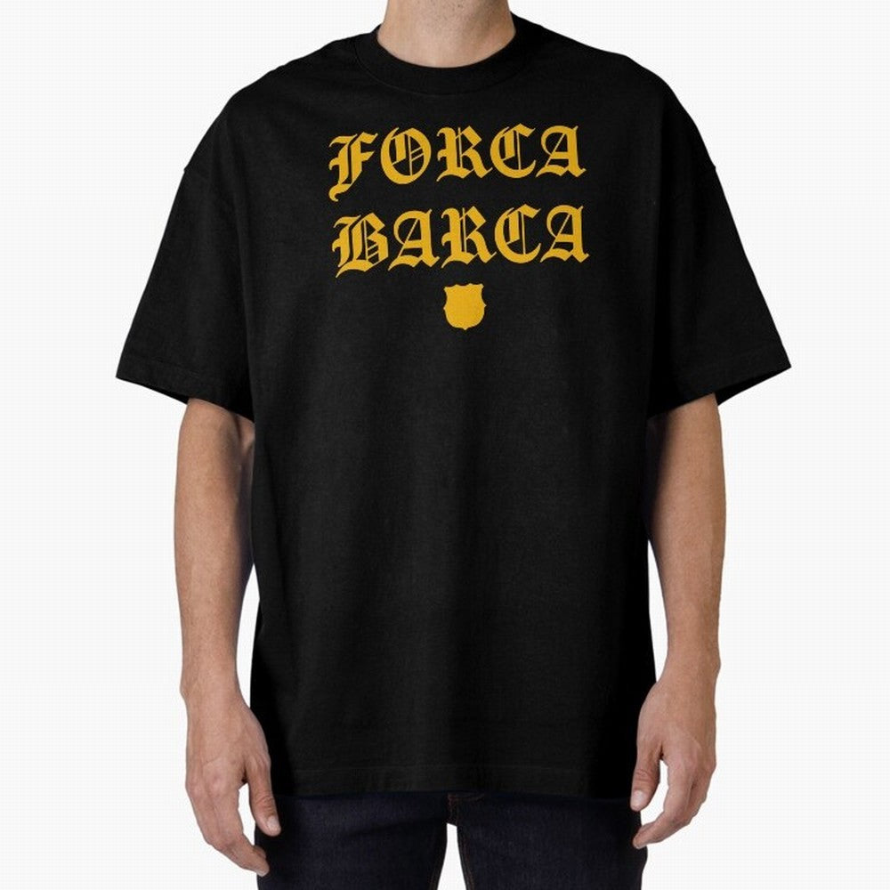 Forca Barca Oversized T-Shirt Honor the Football Icons of the FIFA World Cup 2026 Group Stage Journey through Neymar, Haaland and Cristiano Ronaldo Highlights, Argentina, France and Brazil Pride, Retro Football Energy, Iconic Rivalries, Trophy