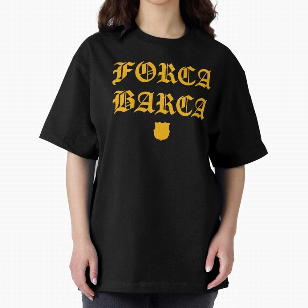 Forca Barca Oversized T-Shirt Honor the Football Icons of the FIFA World Cup 2026 Group Stage Journey through Neymar, Haaland and Cristiano Ronaldo Highlights, Argentina, France and Brazil Pride, Retro Football Energy, Iconic Rivalries, Trophy