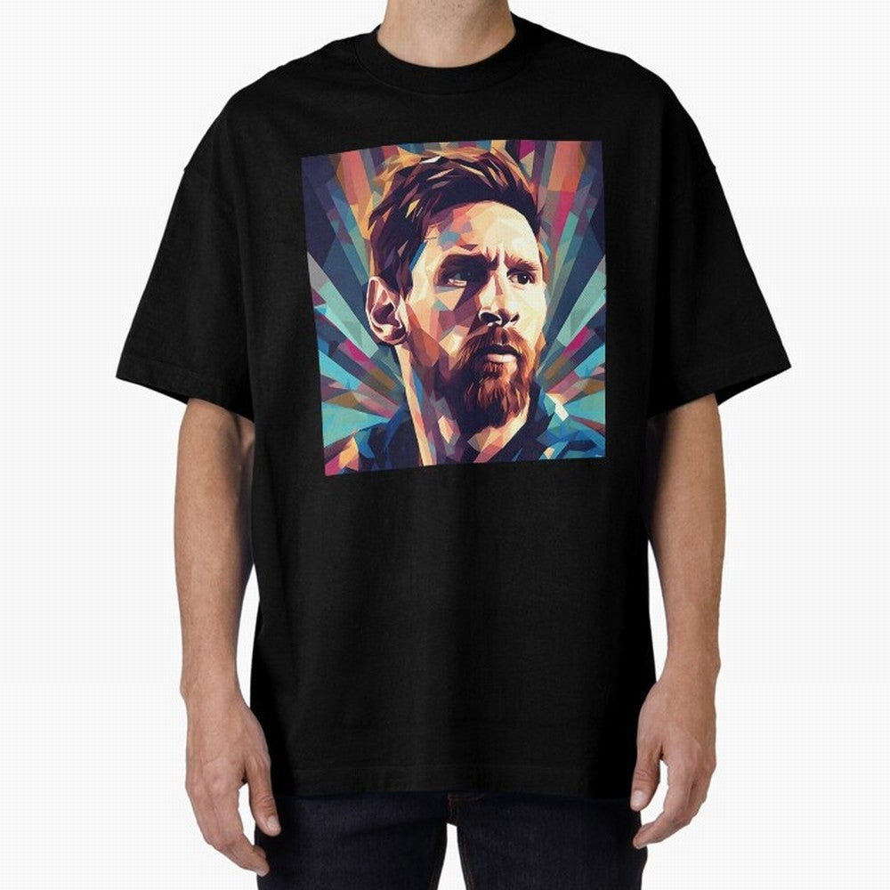 Lionel Messi Portrait Abstract Digital Art Football Player Classic T-Shirt Bring Retro Soccer Energy to Global Football Passion for FIFA World Cup 2026 Group Stage, Inspired by Mbappe, Spain and Netherlands, Soccer Culture, Superstar Moments,