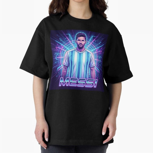 ?Argentina Football Legend Messi Cyberpunk Retro Futurist Design Classic T-Shirt Bring Bold Fan Energy to FIFA World Cup 2026 Group Stage for Fans of Haaland and Spain and Netherlands, Bringing Football Passion, Legendary Performances, Festival