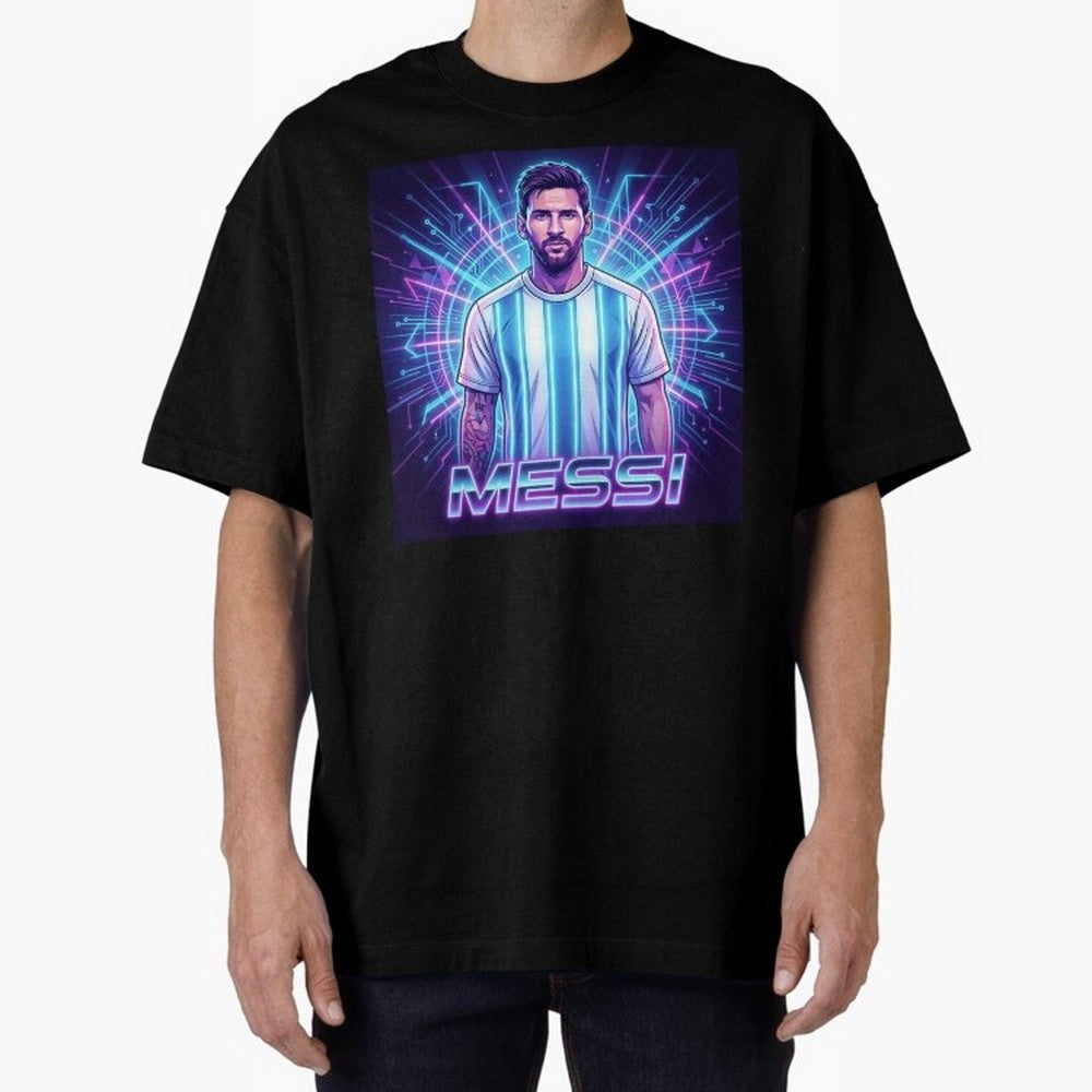 ?Argentina Football Legend Messi Cyberpunk Retro Futurist Design Classic T-Shirt Bring Bold Fan Energy to FIFA World Cup 2026 Group Stage for Fans of Haaland and Spain and Netherlands, Bringing Football Passion, Legendary Performances, Festival