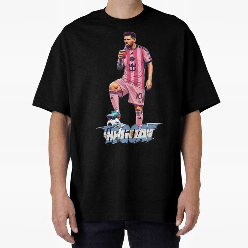 Messi Drawing Style Drinking Mate ¨C The Goat Design - Inter Miami Classic T-Shirt Mark FIFA World Cup 2026 Filled with Cristiano Ronaldo, Haaland and CR7, Netherlands Energy, Match Day Excitement, Supporter Culture, Golden Goals and Global