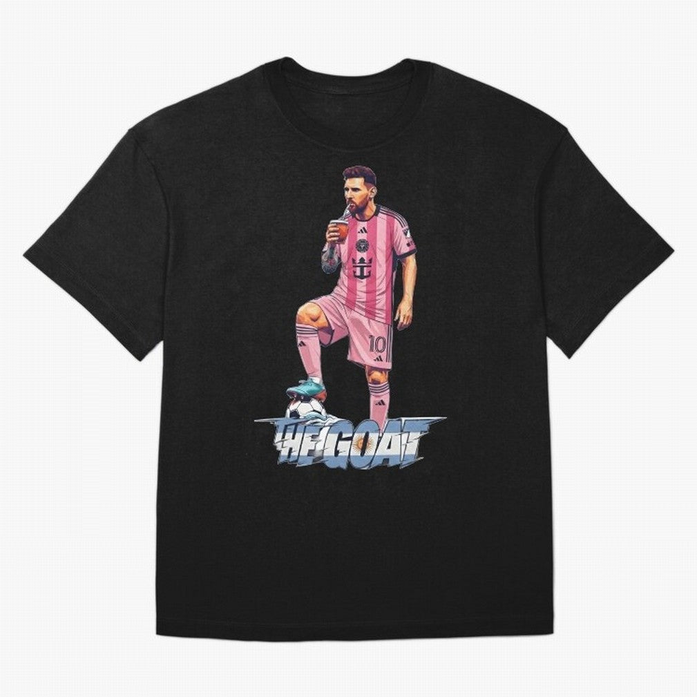 Messi Drawing Style Drinking Mate ¨C The Goat Design - Inter Miami Classic T-Shirt Mark FIFA World Cup 2026 Filled with Cristiano Ronaldo, Haaland and CR7, Netherlands Energy, Match Day Excitement, Supporter Culture, Golden Goals and Global