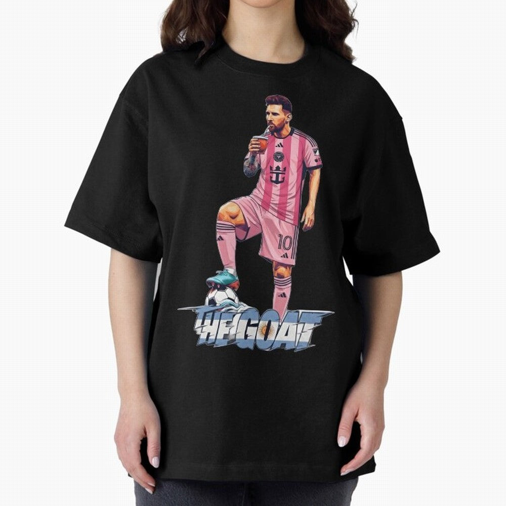 Messi Drawing Style Drinking Mate ¨C The Goat Design - Inter Miami Classic T-Shirt Mark FIFA World Cup 2026 Filled with Cristiano Ronaldo, Haaland and CR7, Netherlands Energy, Match Day Excitement, Supporter Culture, Golden Goals and Global