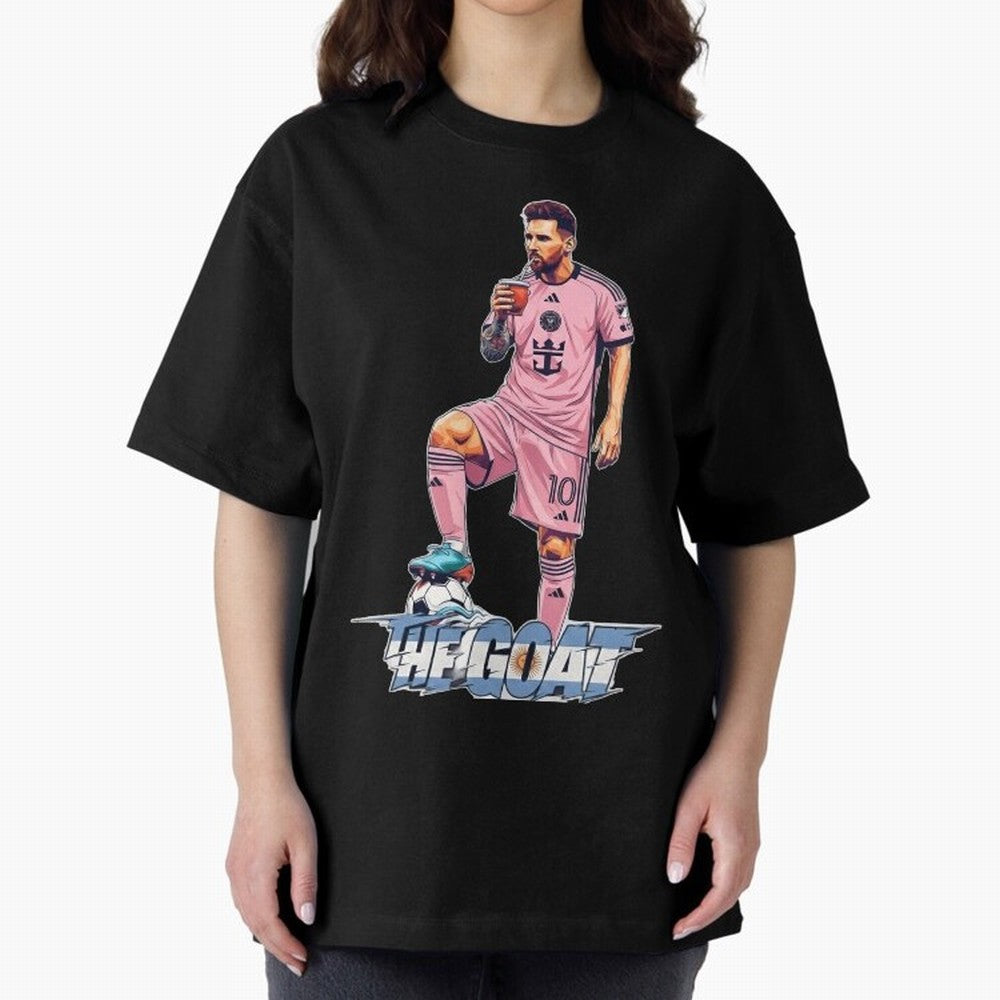 Messi Illustrated Style Drinking Mate ¨C Design by The Goat - Inter Miami Classic T-Shirt Celebrate Golden Goal Energy in the FIFA World Cup 2026 Journey through CR7 and Messi Highlights, Spain and Netherlands Pride, Football History, Final Match