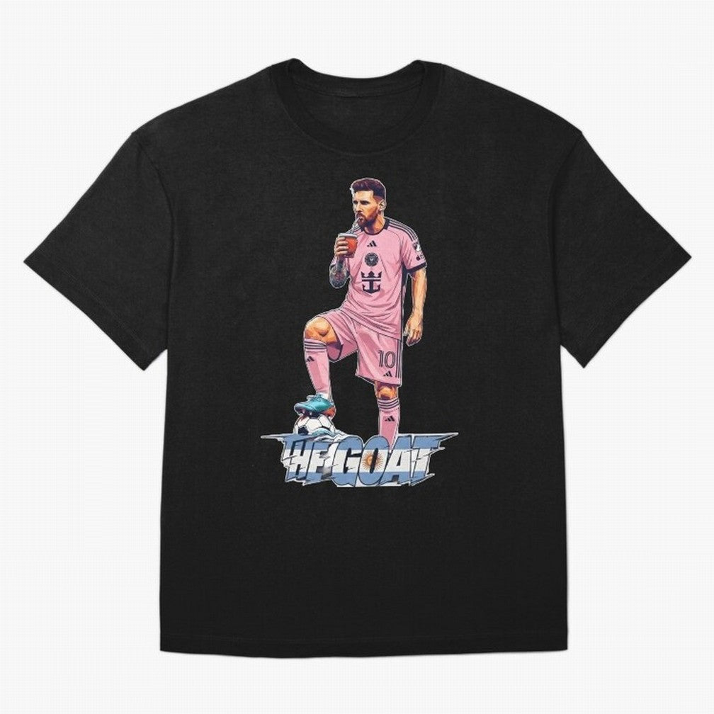 Messi Illustrated Style Drinking Mate ¨C Design by The Goat - Inter Miami Classic T-Shirt Celebrate Golden Goal Energy in the FIFA World Cup 2026 Journey through CR7 and Messi Highlights, Spain and Netherlands Pride, Football History, Final Match