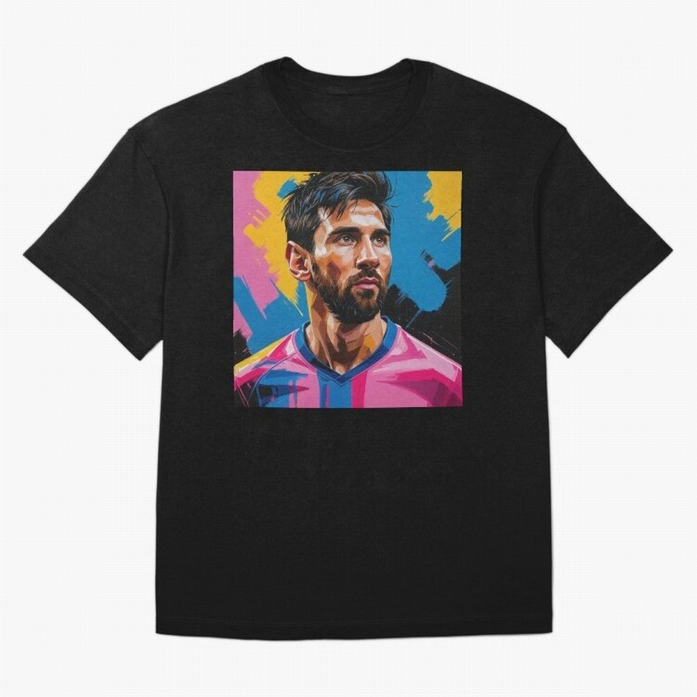 Vibrant Artistic Digital Painting Portrait of Lionel Messi (GOAT) Classic T-Shirt Keep the Legacy of FIFA World Cup 2026 USA Canada Mexico Spirit, Centered on Netherlands, Haaland and Mbappe, Classic Soccer Heritage, Championship Pressure, Fan