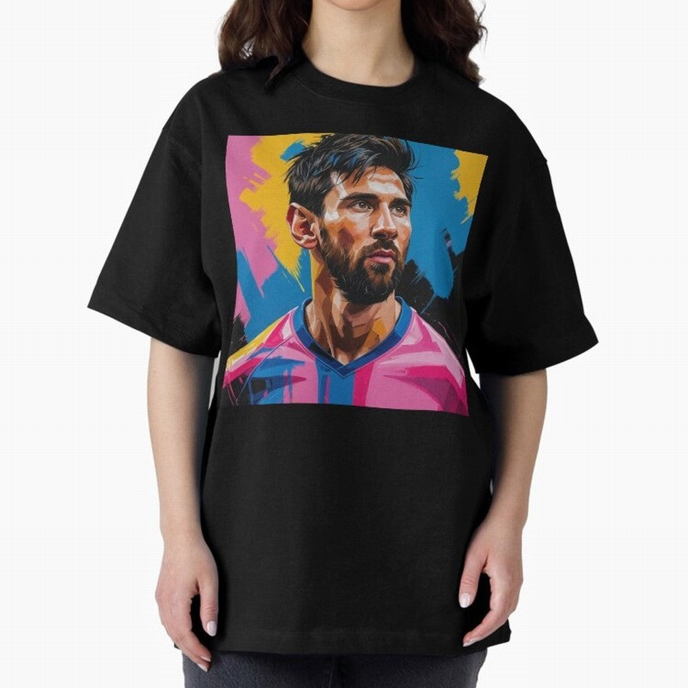 Vibrant Artistic Digital Painting Portrait of Lionel Messi (GOAT) Classic T-Shirt Keep the Legacy of FIFA World Cup 2026 USA Canada Mexico Spirit, Centered on Netherlands, Haaland and Mbappe, Classic Soccer Heritage, Championship Pressure, Fan