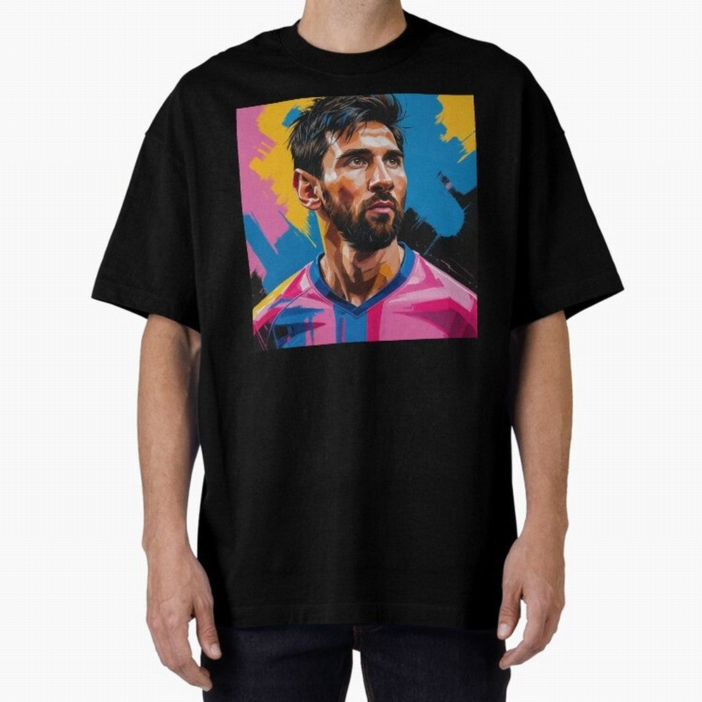 Vibrant Artistic Digital Painting Portrait of Lionel Messi (GOAT) Classic T-Shirt Keep the Legacy of FIFA World Cup 2026 USA Canada Mexico Spirit, Centered on Netherlands, Haaland and Mbappe, Classic Soccer Heritage, Championship Pressure, Fan