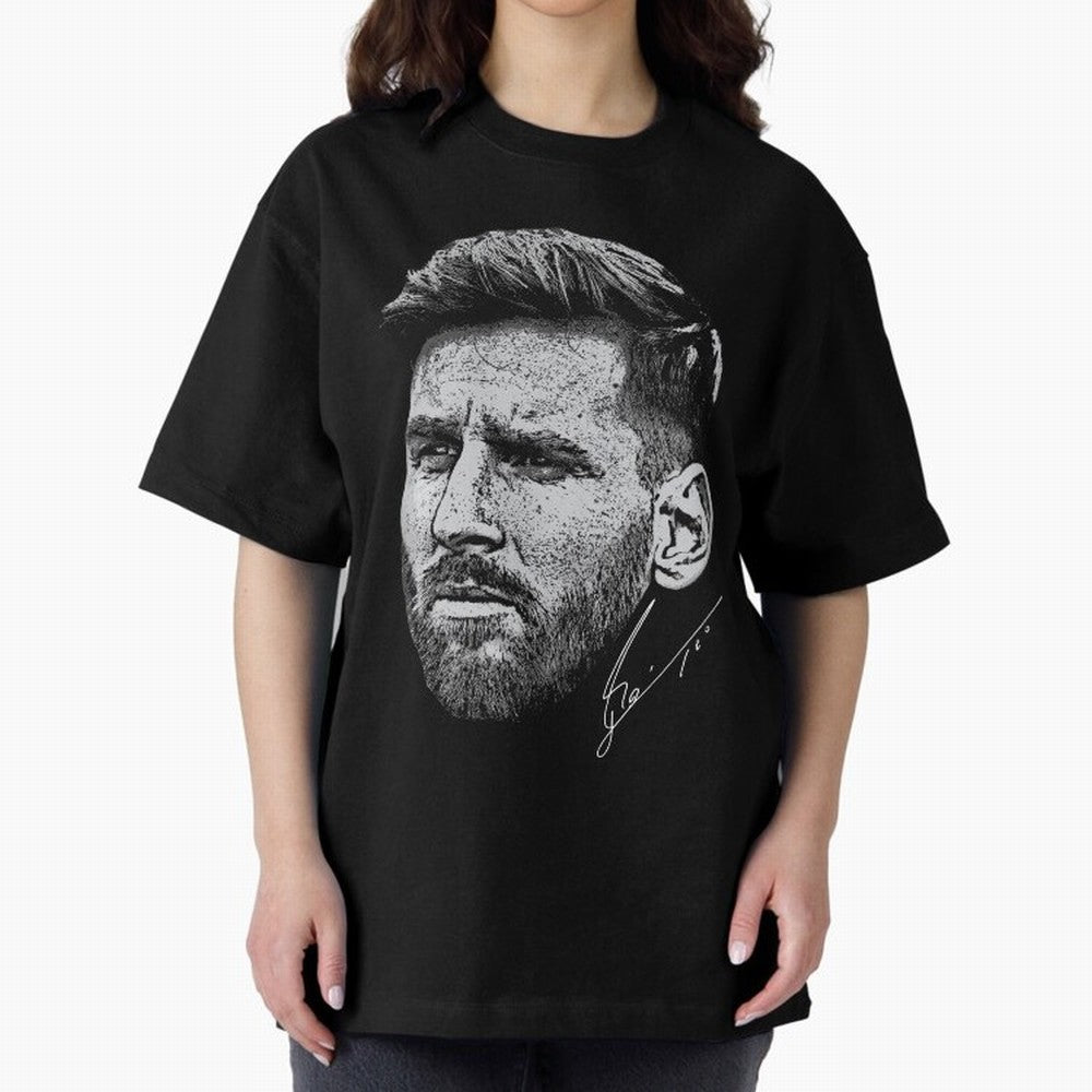 Lionel Messi Signed Boxy T-Shirt Fuel FIFA World Cup 2026 USA Canada Mexico for Fans of Mbappe and Neymar and Spain and Netherlands, Bringing Football History, Final Match Energy, Crowd Noise and Once in a Lifetime Moments; Ideal for Passionate
