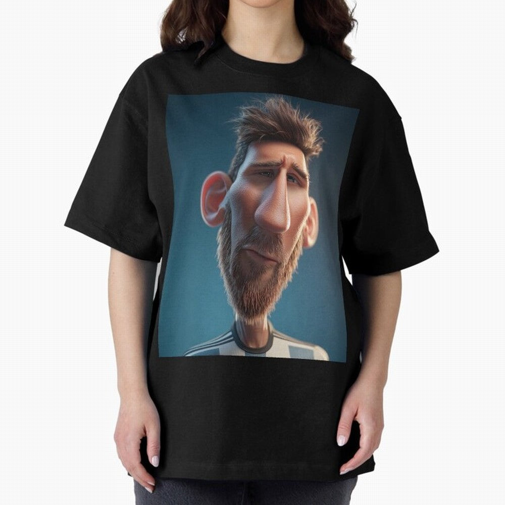Lionel Messi Funny Soccer Cartoon Football Star Oversized T-Shirt Show Passion for the Stars of FIFA World Cup 2026 Built around Messi, Neymar and Mbappe, Argentina Energy, Game Day Rituals, Football Legends, Country Pride and the Road to the