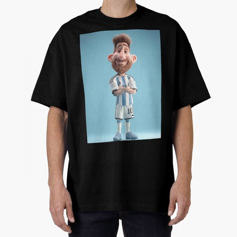 Lionel Messi Soccer Caricature Cartoon Football Legend Classic T-Shirt Bring Global Tournament Vibes to Match Day Hype around FIFA World Cup 2026, Messi and Cristiano Ronaldo, Argentina, France and Brazil, Fan Favorite Moments, National Team