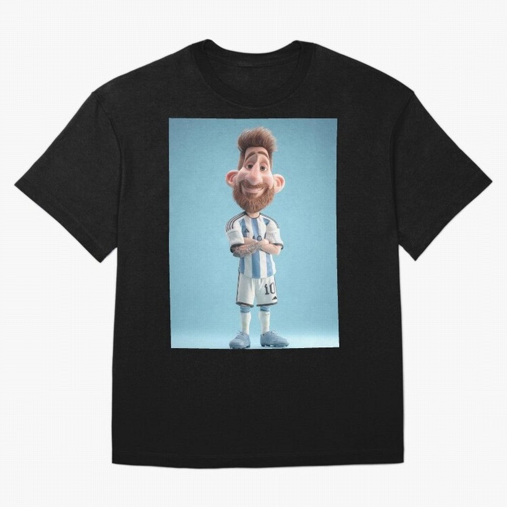 Lionel Messi Soccer Caricature Cartoon Football Legend Classic T-Shirt Bring Global Tournament Vibes to Match Day Hype around FIFA World Cup 2026, Messi and Cristiano Ronaldo, Argentina, France and Brazil, Fan Favorite Moments, National Team