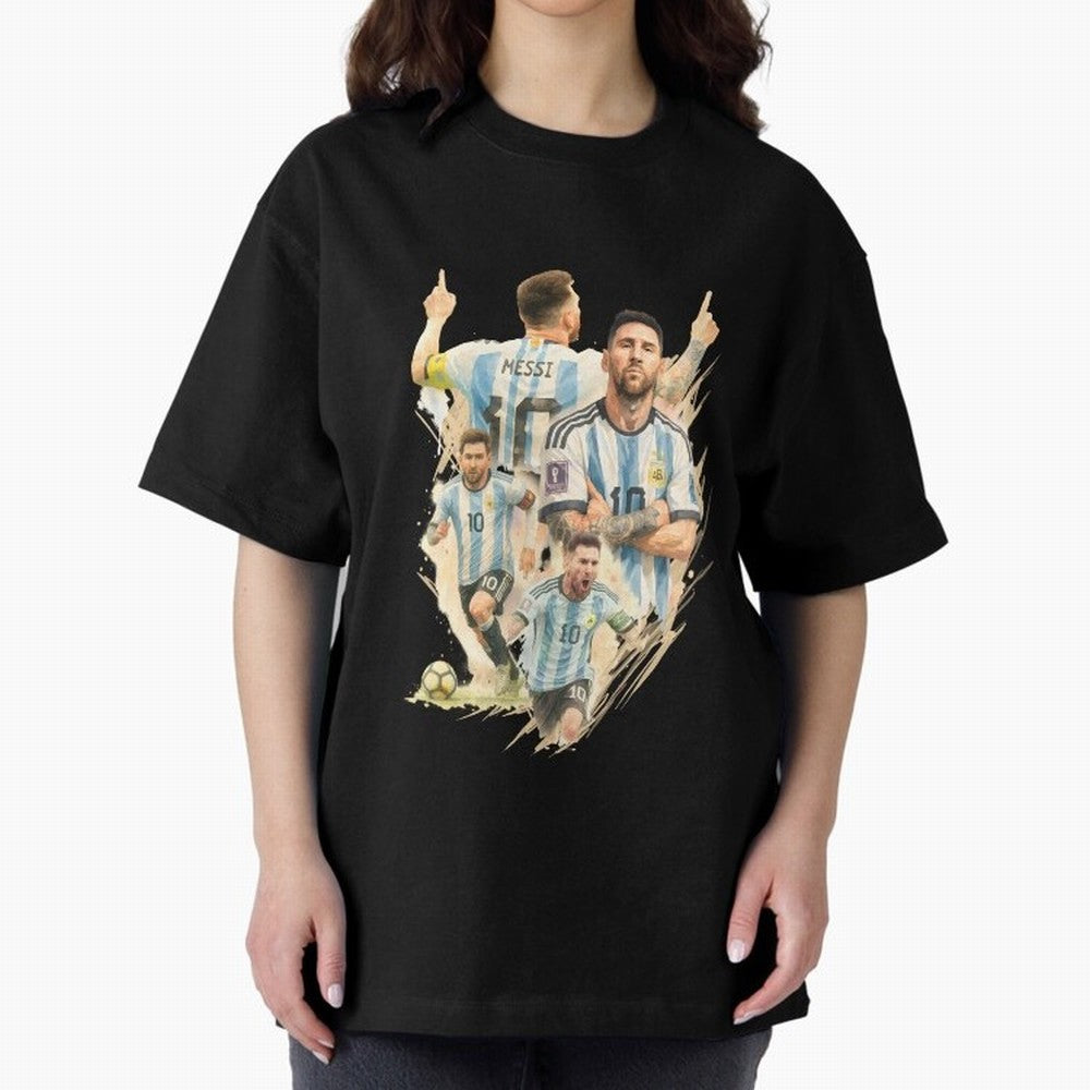 Lionel Messi watercolor illustration art Classic T-Shirt Refresh the FIFA World Cup 2026 Group Stage Journey through Neymar, Haaland and Cristiano Ronaldo Highlights, Argentina, France and Brazil Pride, Match Day Excitement, Supporter Culture,