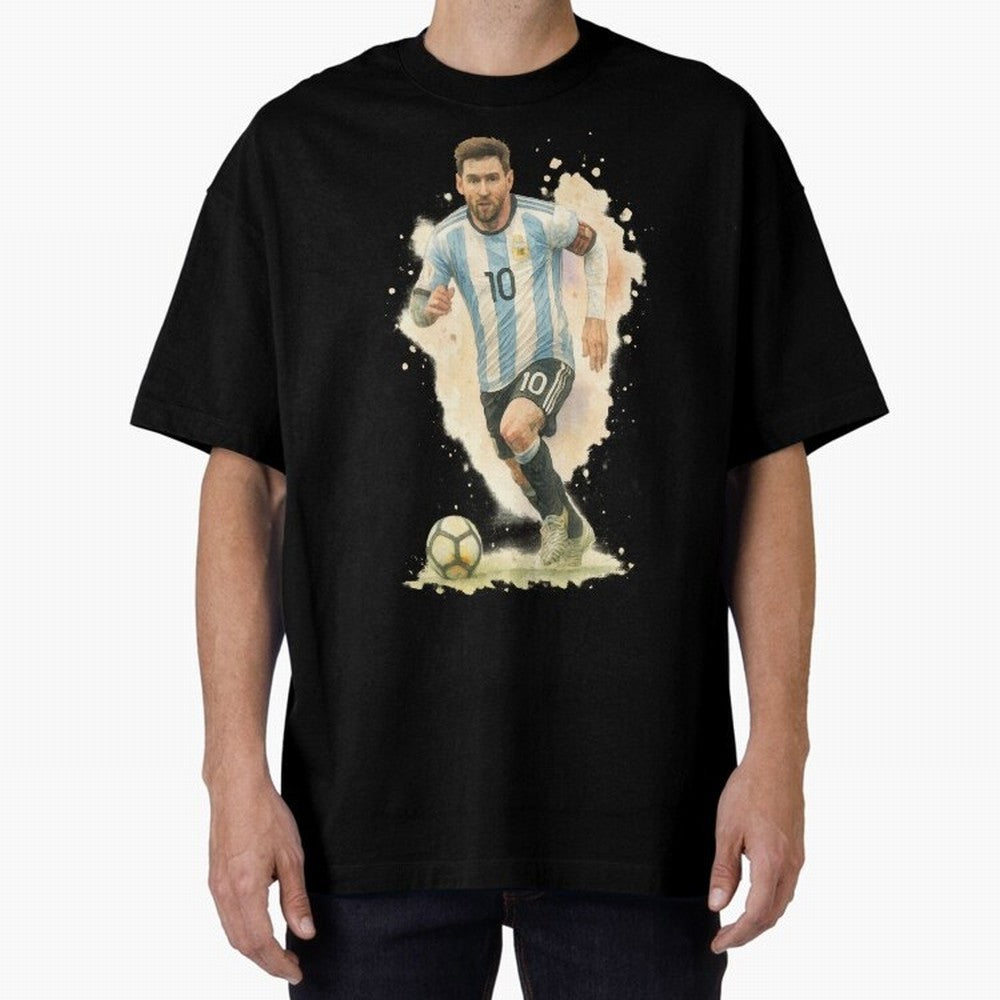 skills Lionel Messi watercolor illustration Classic T-Shirt Represent the Passion of Match Day Hype around FIFA World Cup 2026 USA Canada Mexico, Messi, Spain, Football Passion, Legendary Performances, Festival Vibes and Supporter Community; Ideal
