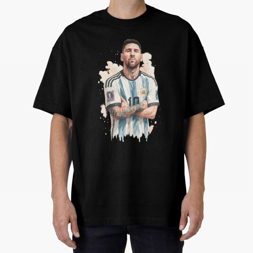 Lionel Messi watercolor illustration Classic T-Shirt Relive the Noise and Pride of the FIFA World Cup 2026 USA Canada Mexico Journey through Cristiano Ronaldo Highlights, England and Germany Pride, Tournament Hype, Historic Matchups, Family Viewing