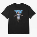 Lionel Messi Christmas Santa Claus Football Gift Oversized T-Shirt Carry National Pride through the FIFA World Cup 2026 Group Stage Journey through Messi, Neymar and Mbappe Highlights, Argentina, France and Brazil Pride, Goal Celebration Energy,