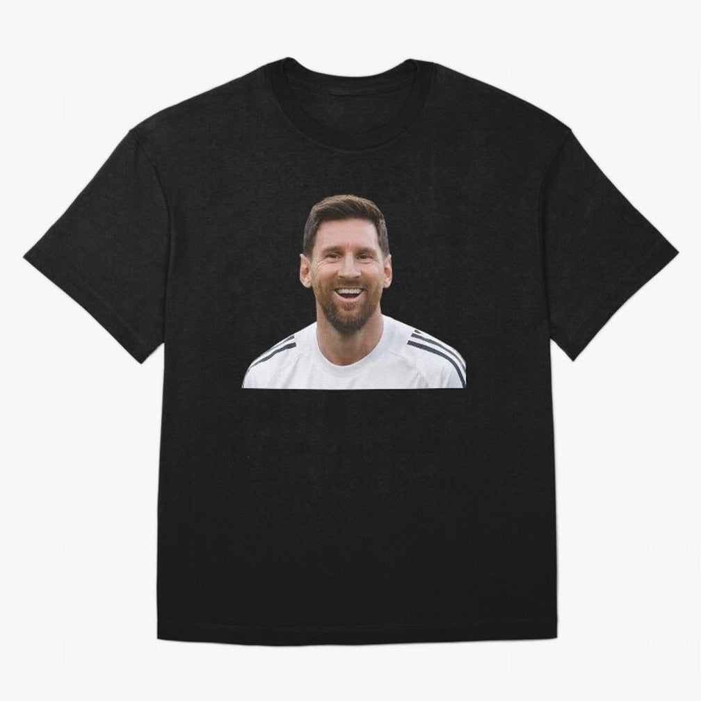 Lionel Messi smiling Oversized T-Shirt Wear the Spirit of Global Football Passion for FIFA World Cup 2026 Group Stage, Made for Messi, Germany, Tournament Hype, Historic Matchups, Family Viewing Parties and Global Sports Pride; Great for Watch