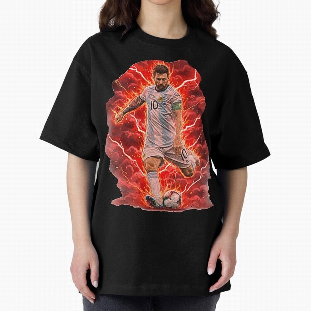 Messi Illustrated Style (HD) ¨C High Definition Design The Goat Unique Classic T-Shirt Celebrate Rivalries and Pride in FIFA World Cup 2026 Group Stage Spirit, Centered on England, France and Netherlands, Messi, Soccer Culture, Superstar Moments,