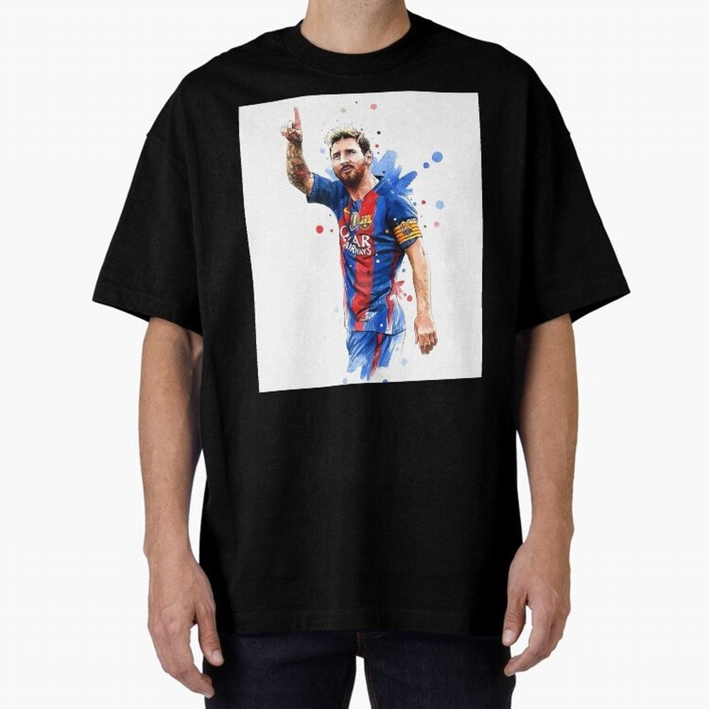Lionel Messi Barcelona football legend Oversized T-Shirt Bring Home Match Day Hype around FIFA World Cup 2026, CR7 and Messi, Germany, Match Day Excitement, Supporter Culture, Golden Goals and Global Football Passion; Made for Collectors Who Enjoy
