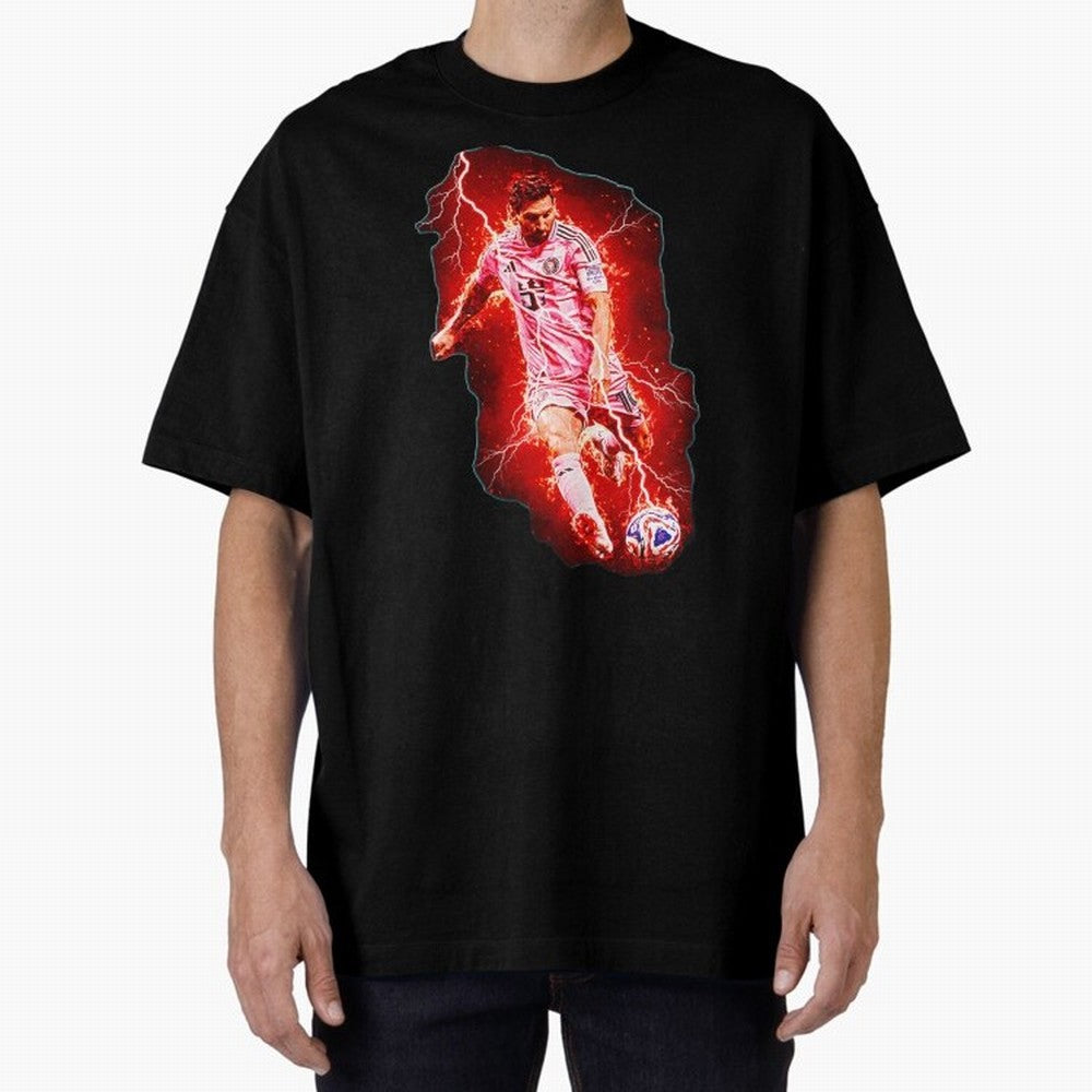 Messi The Goat (HD) High Definition Design | Exclusive Fanart Oversized T-Shirt Elevate Global Football Passion for FIFA World Cup 2026 Group Stage, Made for Messi, England, France and Netherlands, Stadium Memories, Football Loyalty, International