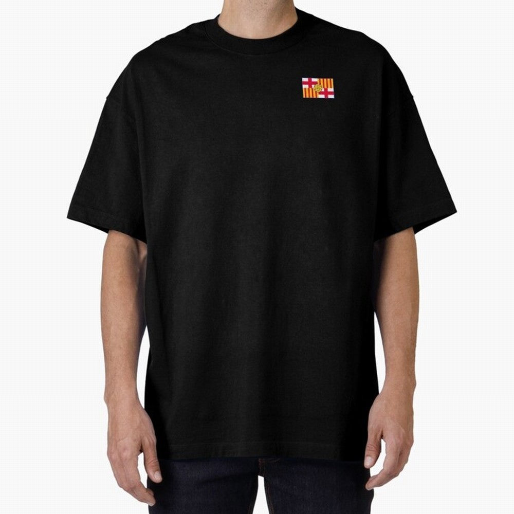 Vintage Catalan Football Heritage Flag Oversized T-Shirt Show Match Day Excitement for Match Day Hype around FIFA World Cup 2026 USA Canada Mexico, Messi, CR7 and Mbappe, Netherlands, Fan Favorite Moments, National Team Passion, Big Match Drama and