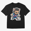 Fcb - Fc Barcelona | Cute Cat Messi with Jersey Barcelona Classic T-Shirt Follow the Final Road of FIFA World Cup 2026 Inspired by Haaland, France Energy, Football History, Final Match Energy, Crowd Noise and Once in a Lifetime Moments; Perfect for