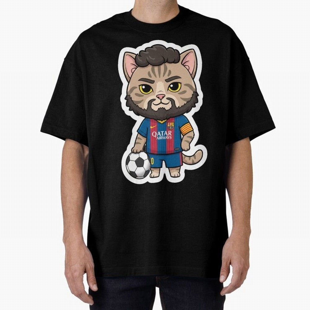 Fcb - Fc Barcelona | Cute Cat Messi with Jersey Barcelona Classic T-Shirt Bring Global Tournament Vibes to Match Day Hype around FIFA World Cup 2026 Group Stage, Cristiano Ronaldo, Haaland and CR7, Argentina, France and Brazil, Football Passion,