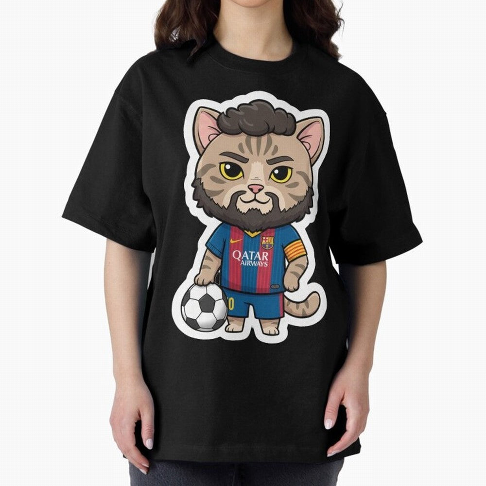 Fcb - Fc Barcelona | Cute Cat Messi with Jersey Barcelona Classic T-Shirt Bring Global Tournament Vibes to Match Day Hype around FIFA World Cup 2026 Group Stage, Cristiano Ronaldo, Haaland and CR7, Argentina, France and Brazil, Football Passion,