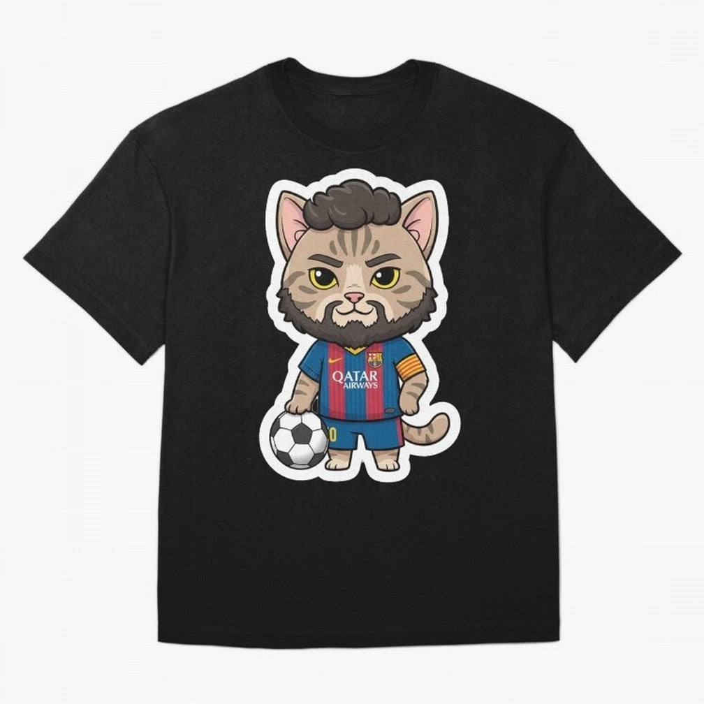 Fcb - Fc Barcelona | Cute Cat Messi with Jersey Barcelona Classic T-Shirt Bring Global Tournament Vibes to Match Day Hype around FIFA World Cup 2026 Group Stage, Cristiano Ronaldo, Haaland and CR7, Argentina, France and Brazil, Football Passion,
