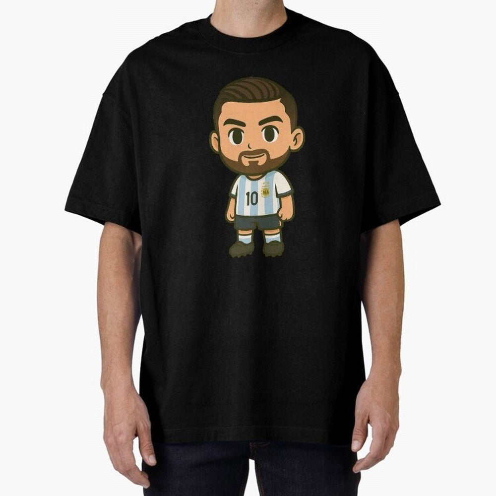 Lionel Messi Cartoon Art Argentina Classic T-Shirt Bring Match Day Fire to Match Day Hype around FIFA World Cup 2026 USA Canada Mexico, Cristiano Ronaldo, France and Portugal, Football Festival Excitement, Trophy Ambitions, Country Rivalries and