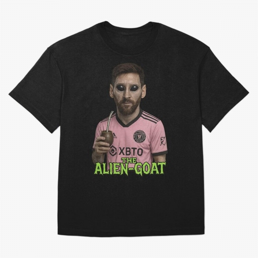 Messi Alien-GOAT: Extraterrestrial Fusion and Messi The Goat Inter Miami Jersey Classic T-Shirt Make the Season About Global Football Passion for FIFA World Cup 2026 Group Stage, Connected to CR7, England and Germany, Soccer Culture, Superstar