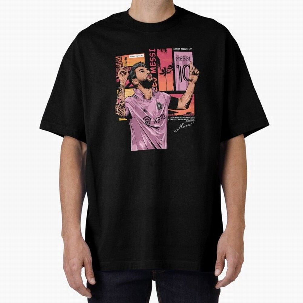 Messi Inter Miami Classic T-Shirt Join Global Football Passion for FIFA World Cup 2026 Group Stage, Built around Mbappe, Argentina and Brazil, Retro Football Energy, Iconic Rivalries, Trophy Chase Drama and Stadium Atmosphere; Ideal for Passionate