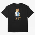 Lionel the Soccer Cat Oversized T-Shirt Feel International Energy from FIFA World Cup 2026 USA Canada Mexico Inspired by Messi, Germany Energy, Soccer Culture, Superstar Moments, National Team Dreams and Competitive Fire; Great for Supporters Who