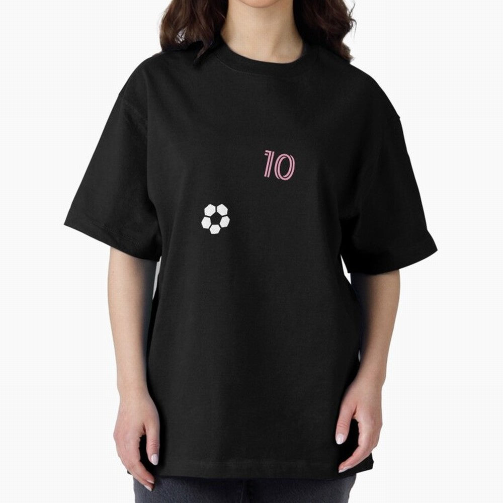 Messi Inter Miami Oversized T-Shirt Celebrate Classic Football Spirit in Global Football Passion for FIFA World Cup 2026 USA Canada Mexico, Featuring Messi and Cristiano Ronaldo, England, France and Netherlands, Football Festival Excitement, Trophy