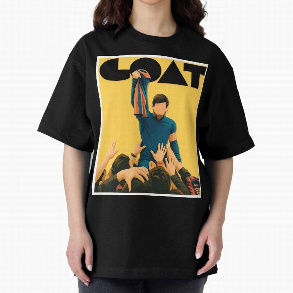Lionel Messi Men's Football GOAT T-Shirt | Argentina Retro Vintage Messi Shirt Fan Gift Oversized T-Shirt Remember Global Football Passion for FIFA World Cup 2026 USA Canada Mexico, Driven by Mbappe and Neymar, Spain, Vintage Soccer Flavor, Modern