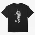 Lionel Messi Black and White Version Classic T-Shirt Honor Football Greatness during Match Day Hype around FIFA World Cup 2026 Group Stage, Mbappe and Neymar, France and Portugal, Global Supporter Spirit, Legendary Goals, National Colors and
