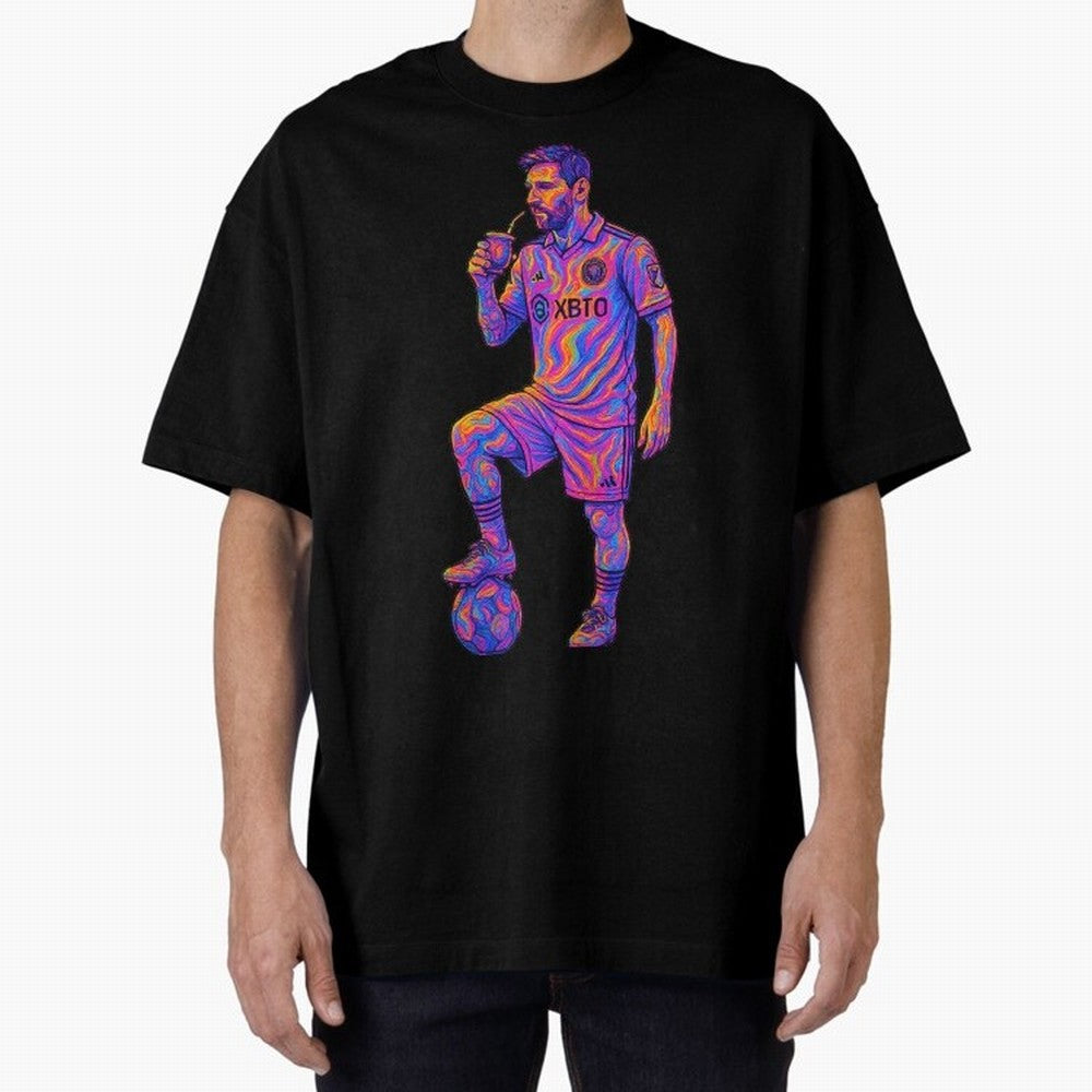 Messi Mate Vibes: Psychedelic Art by the GOAT Inter Miami Classic T-Shirt Celebrate Football Heritage in Match Day Hype around FIFA World Cup 2026, Neymar, Portugal, Spain and Germany, Worldwide Fan Energy, Dramatic Goals, Stadium Lights and